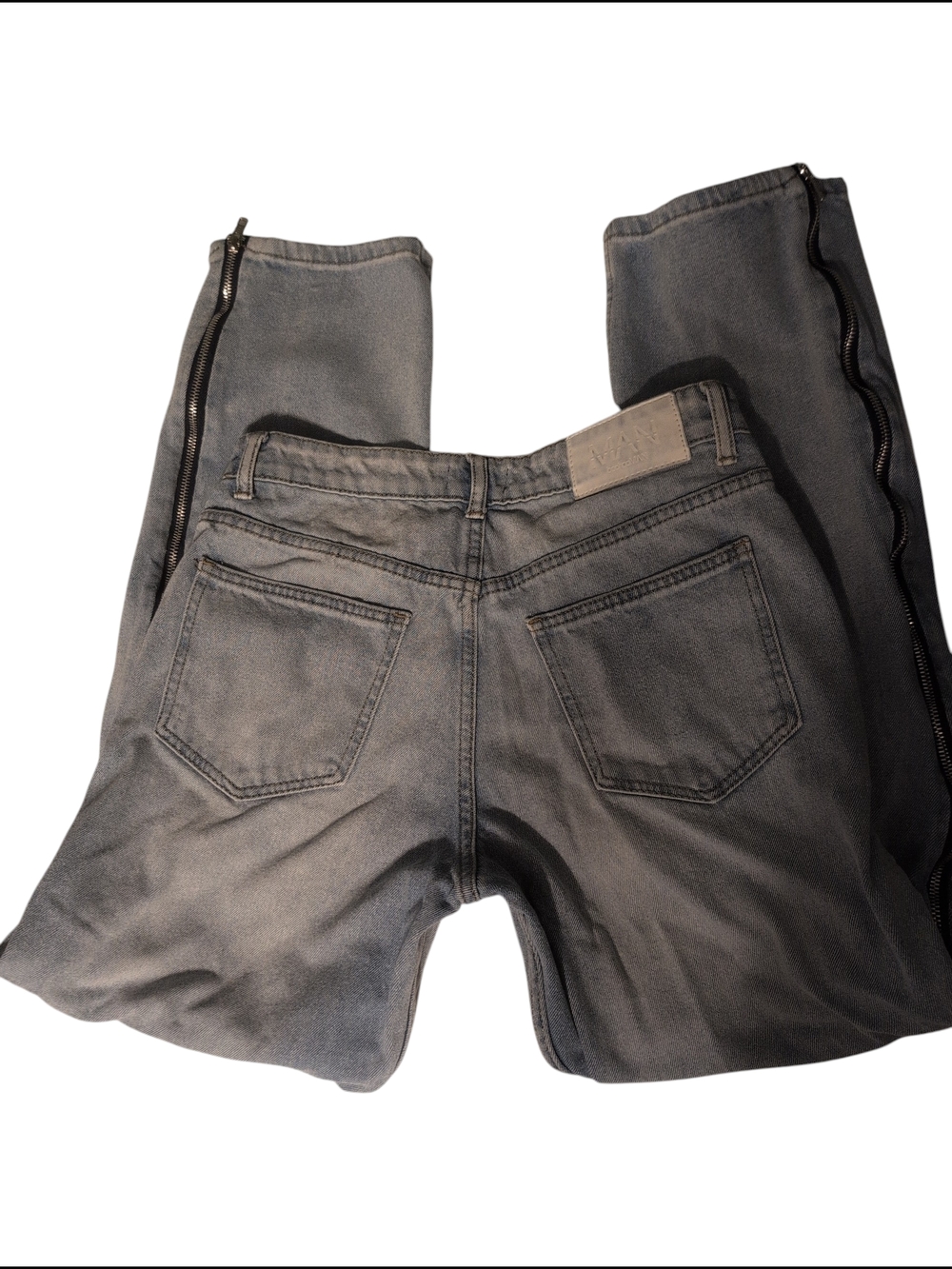 Vintage Man boohooMan Zippers Button Fly Unique Jeans Denim 32x30 - Picture 7 of 14
